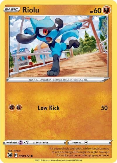 Riolu SWSH09: Brilliant Stars Pokemon card