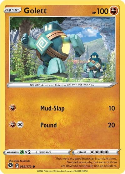 Golett SWSH09: Brilliant Stars Pokemon card