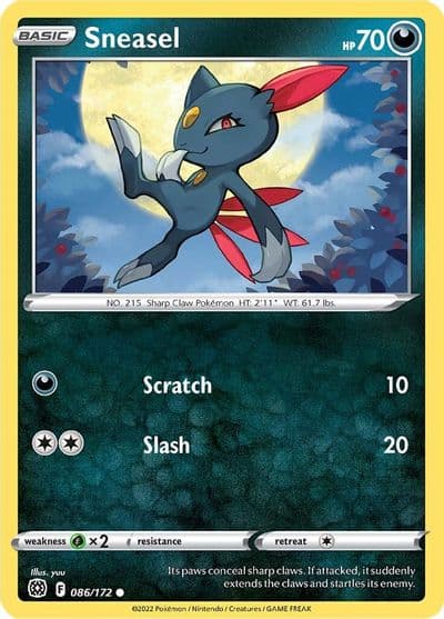 Sneasel SWSH09: Brilliant Stars Pokemon card