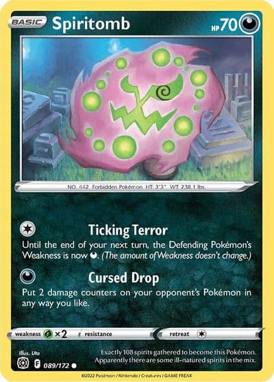 Spiritomb SWSH09: Brilliant Stars Pokemon card