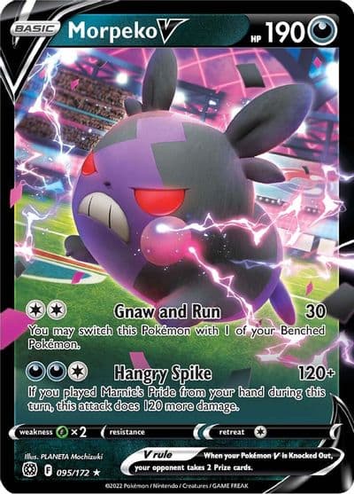Morpeko V SWSH09: Brilliant Stars Pokemon card