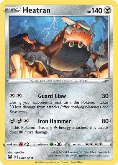 Heatran SWSH09: Brilliant Stars Pokemon card