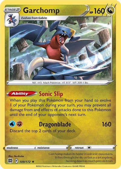 Garchomp SWSH09: Brilliant Stars Pokemon card
