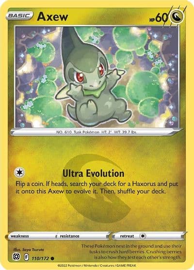 Axew SWSH09: Brilliant Stars Pokemon card