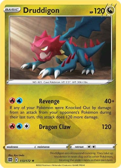 Druddigon SWSH09: Brilliant Stars Pokemon card