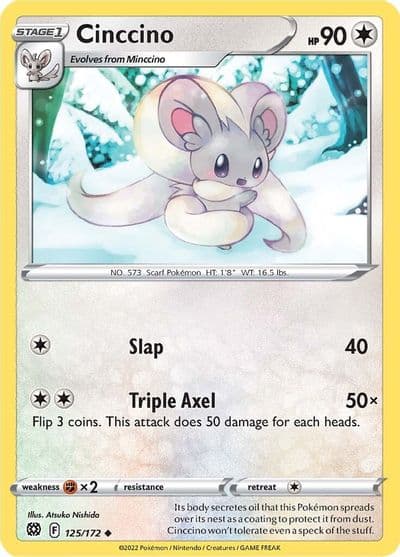 Cinccino SWSH09: Brilliant Stars Pokemon card
