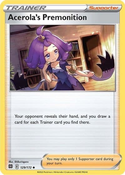 Acerola's Premonition SWSH09: Brilliant Stars Pokemon card