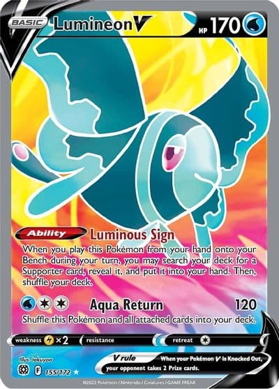 Lumineon V (Full Art) SWSH09: Brilliant Stars Pokemon card