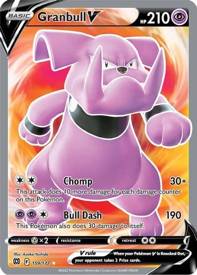 Granbull V (Full Art) SWSH09: Brilliant Stars Pokemon card