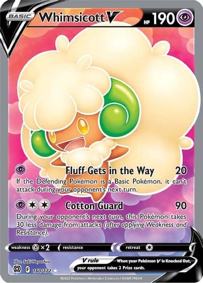 Whimsicott V (Full Art) SWSH09: Brilliant Stars Pokemon card