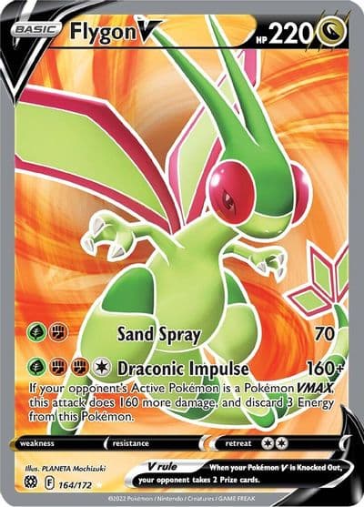 Flygon V (Full Art) SWSH09: Brilliant Stars Pokemon card