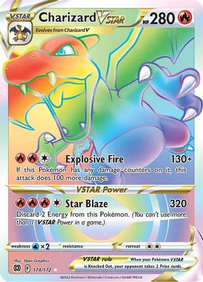 Charizard VSTAR (Secret) SWSH09: Brilliant Stars Pokemon card