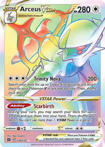 Arceus VSTAR SWSH09: Brilliant Stars Pokemon card
