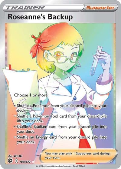 Roseanne's Backup (Secret) SWSH09: Brilliant Stars Pokemon card