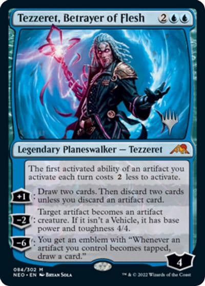 Tezzeret Betrayer of Flesh Promo Pack: Kamigawa: Neon Dynasty Magic card