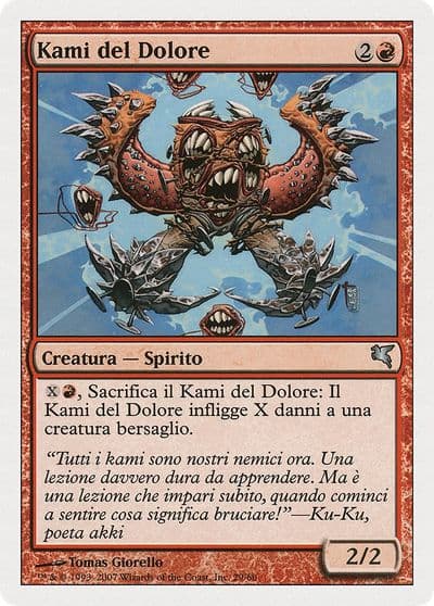 Pain Kami Italian Kami del Dolore C29 Magic Encyclopedia 2005 (Salvat/Hachette) Magic card
