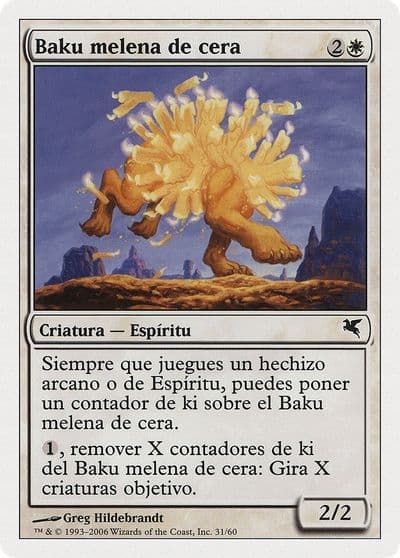 Waxmane Baku Spanish Baku melena de cera C31 Magic Encyclopedia 2005 (Salvat/Hachette) Magic card