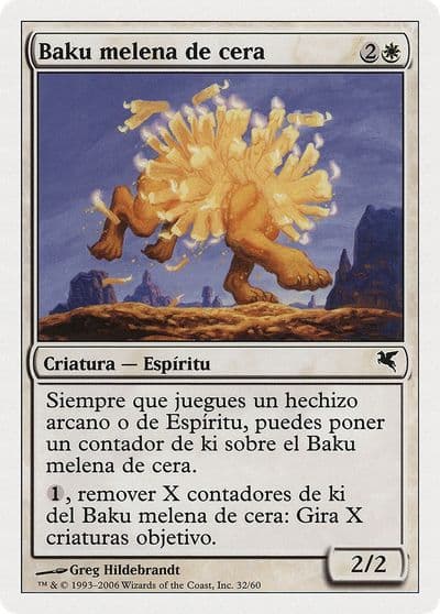 Waxmane Baku Spanish Baku melena de cera C32 Magic Encyclopedia 2005 (Salvat/Hachette) Magic card