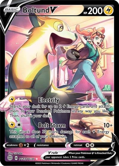 Boltund V SWSH09: Brilliant Stars Trainer Gallery Pokemon card