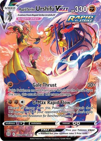 Rapid Strike Urshifu VMAX SWSH09: Brilliant Stars Trainer Gallery Pokemon card