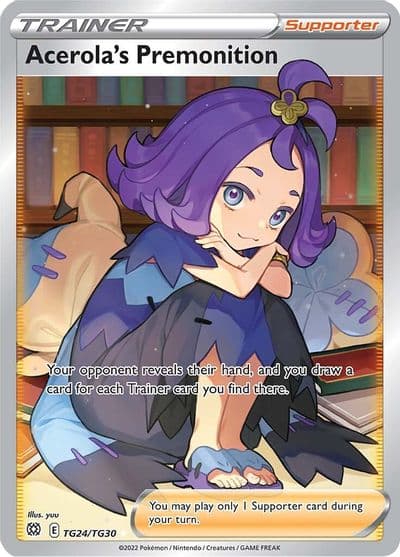Acerola's Premonition SWSH09: Brilliant Stars Trainer Gallery Pokemon card