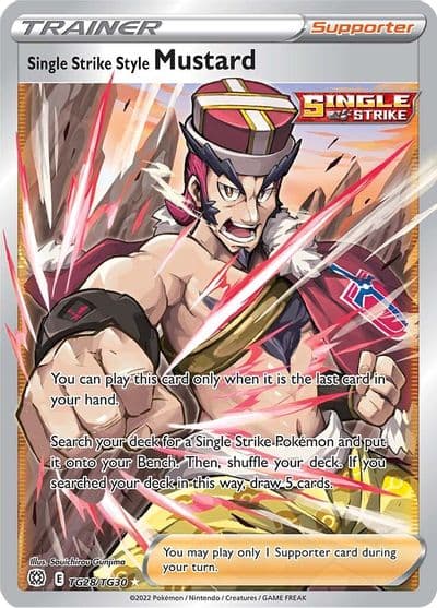 Single Strike Style Mustard SWSH09: Brilliant Stars Trainer Gallery Pokemon card