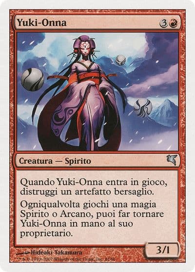 Yuki Onna Italian Yuki Onna Magic Encyclopedia 2005 (Salvat/Hachette) Magic card