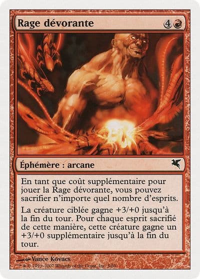 Devouring Rage French Rage devorante Magic Encyclopedia 2005 (Salvat/Hachette) Magic card