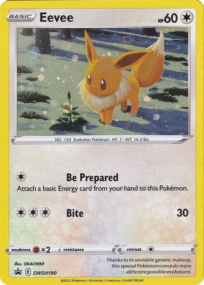 Eevee - SWSH190 SWSH: Sword & Shield Promo Cards Pokemon card