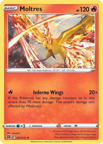 Moltres Deck Exclusives Pokemon card