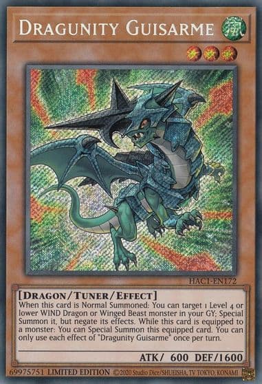 Dragunity Guisarme Hidden Arsenal: Chapter 1 Yu-Gi-Oh! card