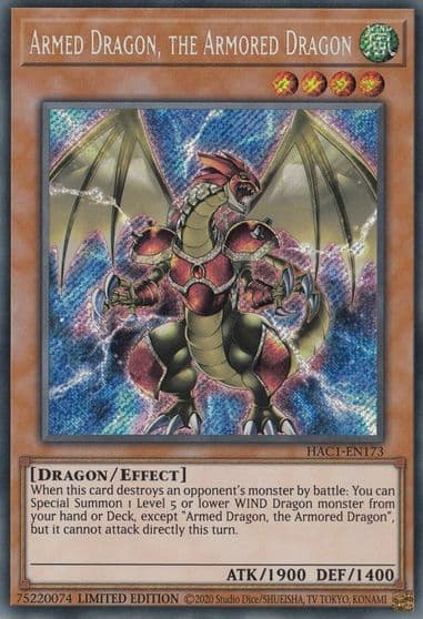 Armed Dragon the Armored Dragon Hidden Arsenal: Chapter 1 Yu-Gi-Oh! card