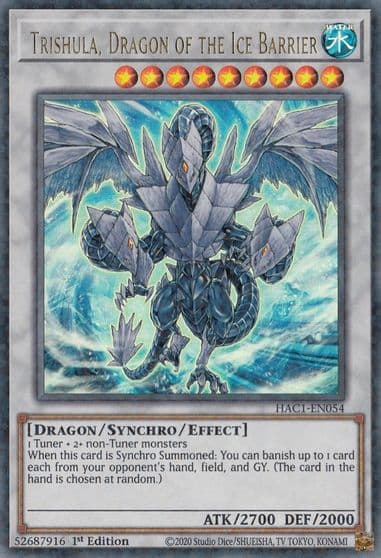 Trishula Dragon of the Ice Barrier Duel Terminal Hidden Arsenal: Chapter 1 Yu-Gi-Oh! card