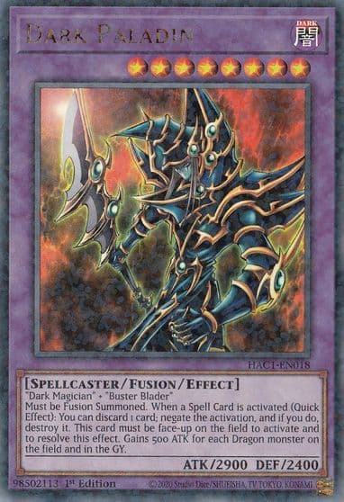 Dark Paladin Duel Terminal Hidden Arsenal: Chapter 1 Yu-Gi-Oh! card