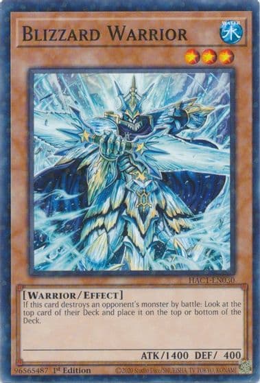 Blizzard Warrior Duel Terminal Hidden Arsenal: Chapter 1 Yu-Gi-Oh! card