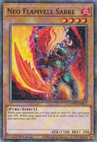 Neo Flamvell Sabre Duel Terminal Hidden Arsenal: Chapter 1 Yu-Gi-Oh! card