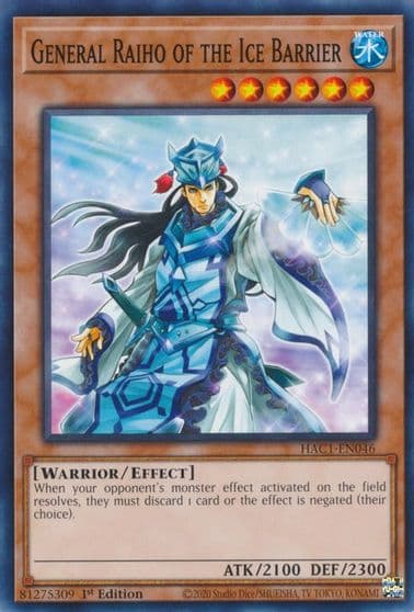 General Raiho of the Ice Barrier Hidden Arsenal: Chapter 1 Yu-Gi-Oh! card