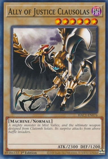 Ally of Justice Clausolas Hidden Arsenal: Chapter 1 Yu-Gi-Oh! card