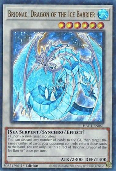 Brionac Dragon of the Ice Barrier Duel Terminal Hidden Arsenal: Chapter 1 Yu-Gi-Oh! card