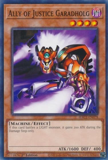 Ally of Justice Garadholg Hidden Arsenal: Chapter 1 Yu-Gi-Oh! card