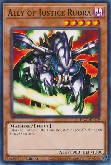 Ally of Justice Rudra Hidden Arsenal: Chapter 1 Yu-Gi-Oh! card