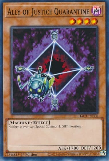 Ally of Justice Quarantine Hidden Arsenal: Chapter 1 Yu-Gi-Oh! card