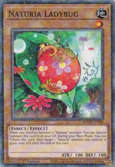 Naturia Ladybug Duel Terminal Hidden Arsenal: Chapter 1 Yu-Gi-Oh! card