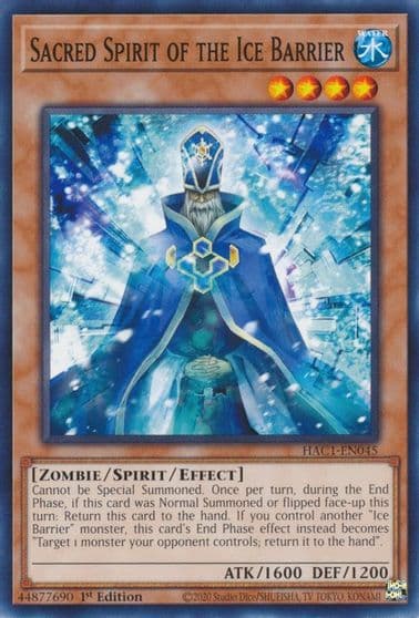 Sacred Spirit of the Ice Barrier Hidden Arsenal: Chapter 1 Yu-Gi-Oh! card