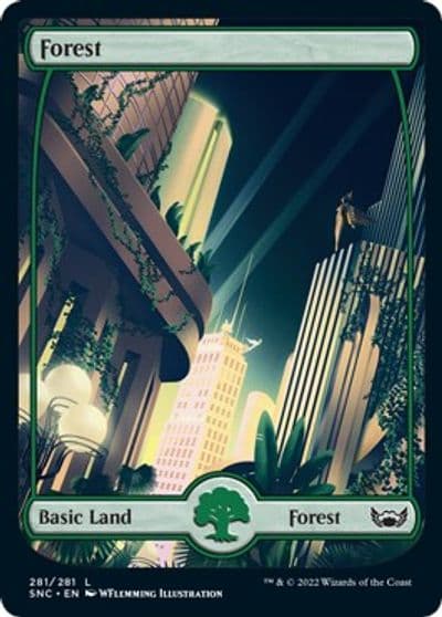 Forest 281 Streets of New Capenna Magic card