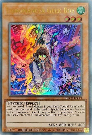 Libromancer Geek Boy Premier Edition Battle of Chaos Yu-Gi-Oh! card