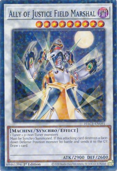 Ally of Justice Field Marshal Duel Terminal Hidden Arsenal: Chapter 1 Yu-Gi-Oh! card