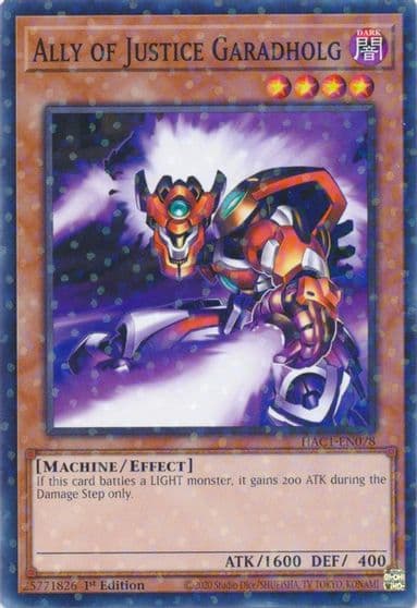 Ally of Justice Garadholg Duel Terminal Hidden Arsenal: Chapter 1 Yu-Gi-Oh! card