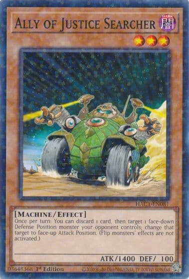 Ally of Justice Searcher Duel Terminal Hidden Arsenal: Chapter 1 Yu-Gi-Oh! card