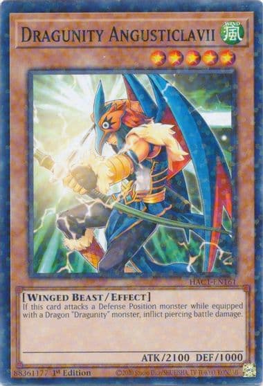 Dragunity Angusticlavii Duel Terminal Hidden Arsenal: Chapter 1 Yu-Gi-Oh! card
